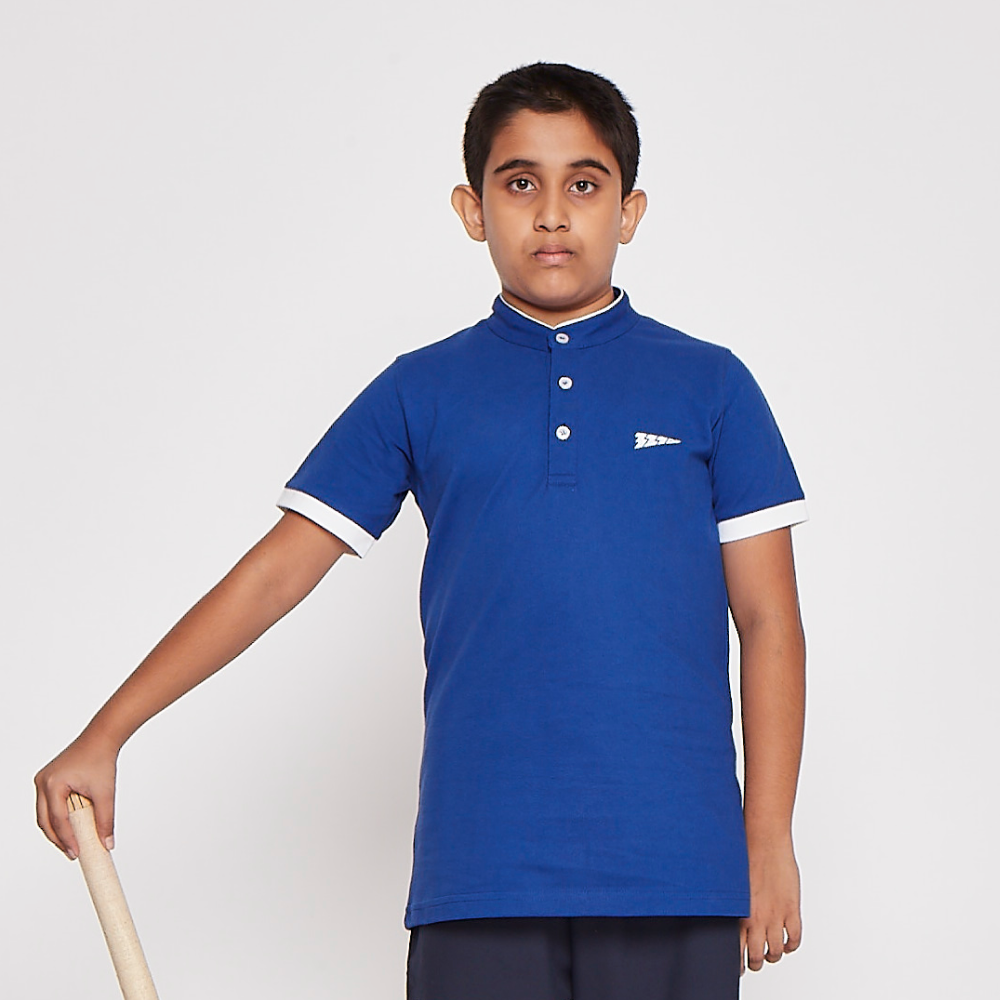321 Sportswear Boys Travel Polo Bright Blue T-shirt