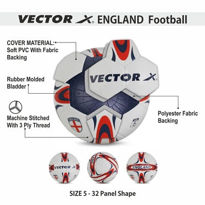 Vector X England Machine Stitched Football