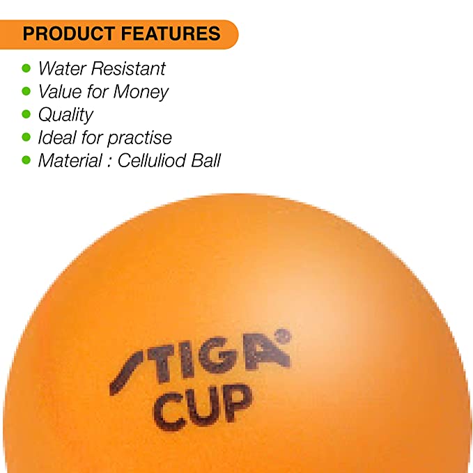STIGA CUP ORANGE TABLE TENNIS BALL
