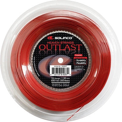 SOLINCO OUTLAST TENNIS STRING (CUT FROM REEL, 16 / 1.30MM) (For Single Racquet)