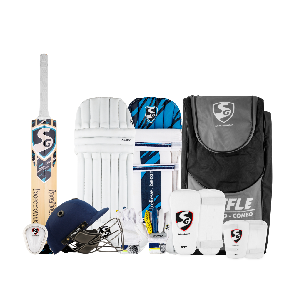 SG Kashmir Willow Cricket Kit With Helmet Multicolour