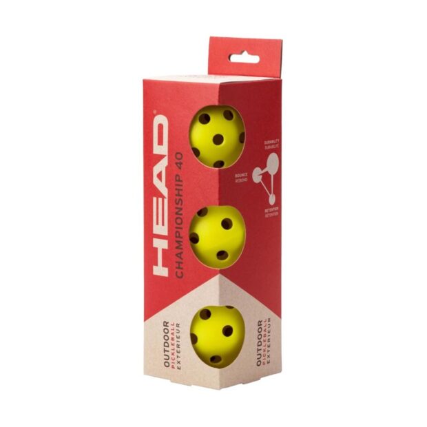 HEAD Championship 40 Outdoor Pickleball (Pack of 12)