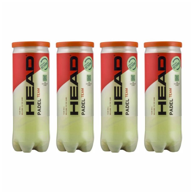 HEAD Padel Team Balls (12 Balls) – 4 Can