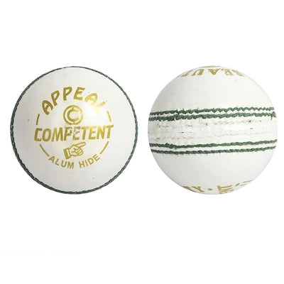 Competent Leather Cricket Ball White
