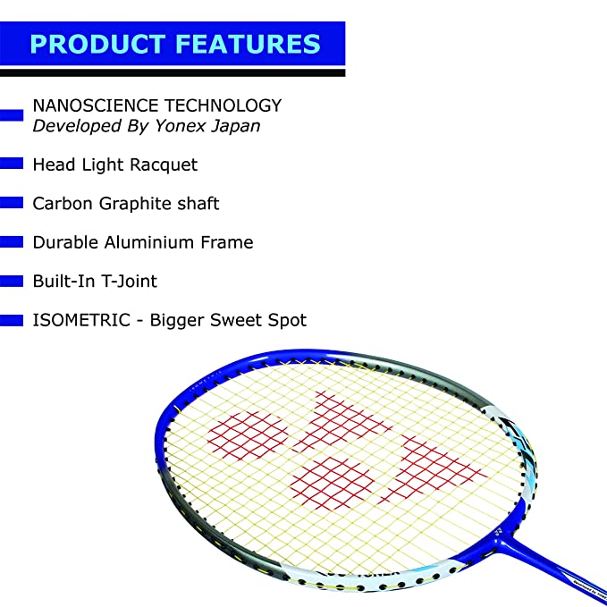 Yonex Nanoray 7000I G4-2U Badminton Racquet with free Full Cover