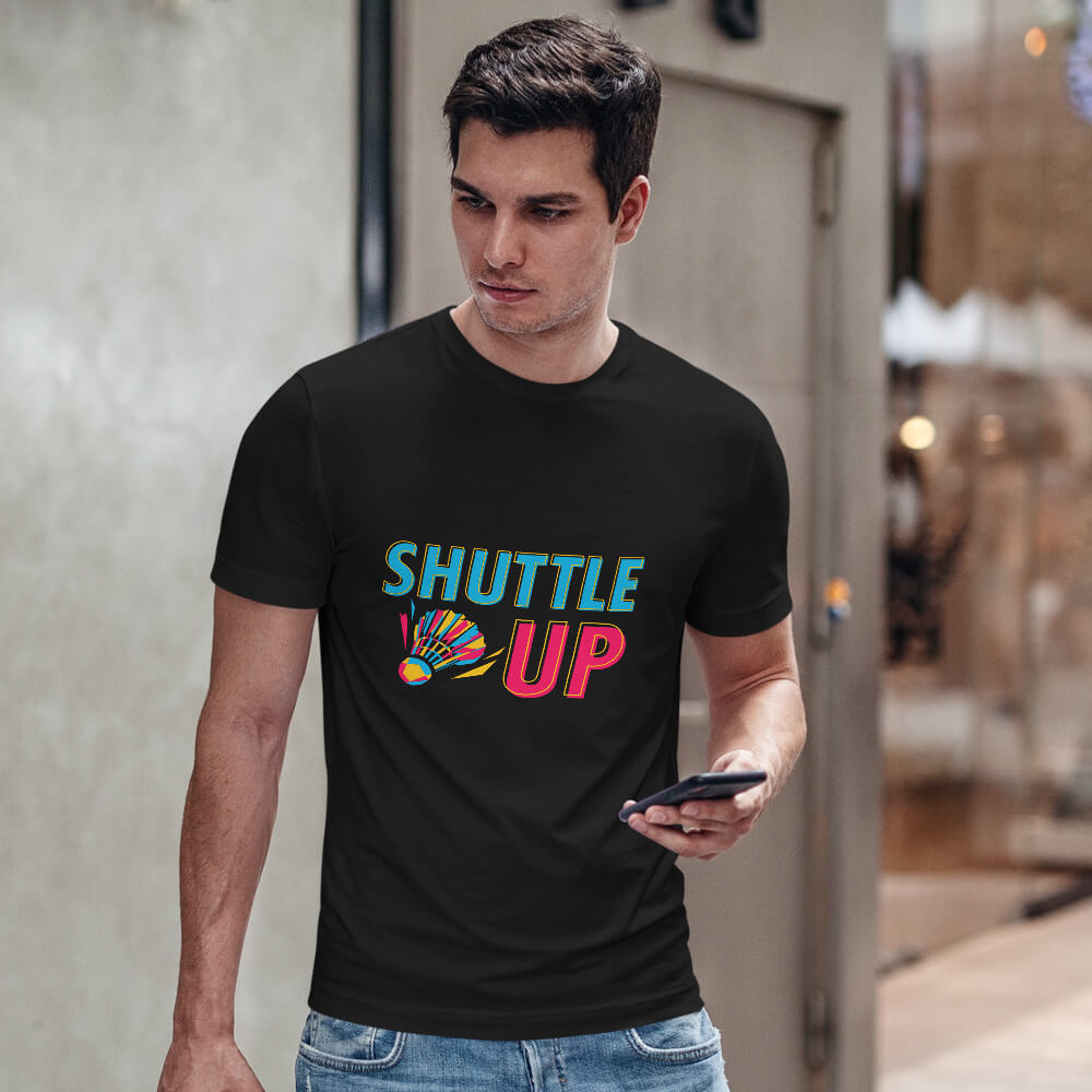 Unisex Shuttle Up Badminton Graphic Printed T-shirt | Badminton Athleisure