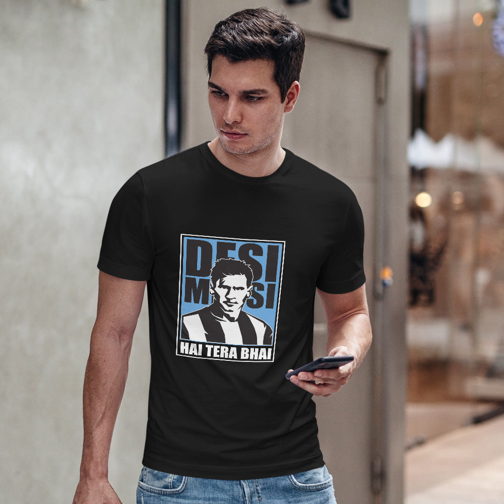 Unisex Desi Messi Graphic Printed T-shirt | Football Athleisure
