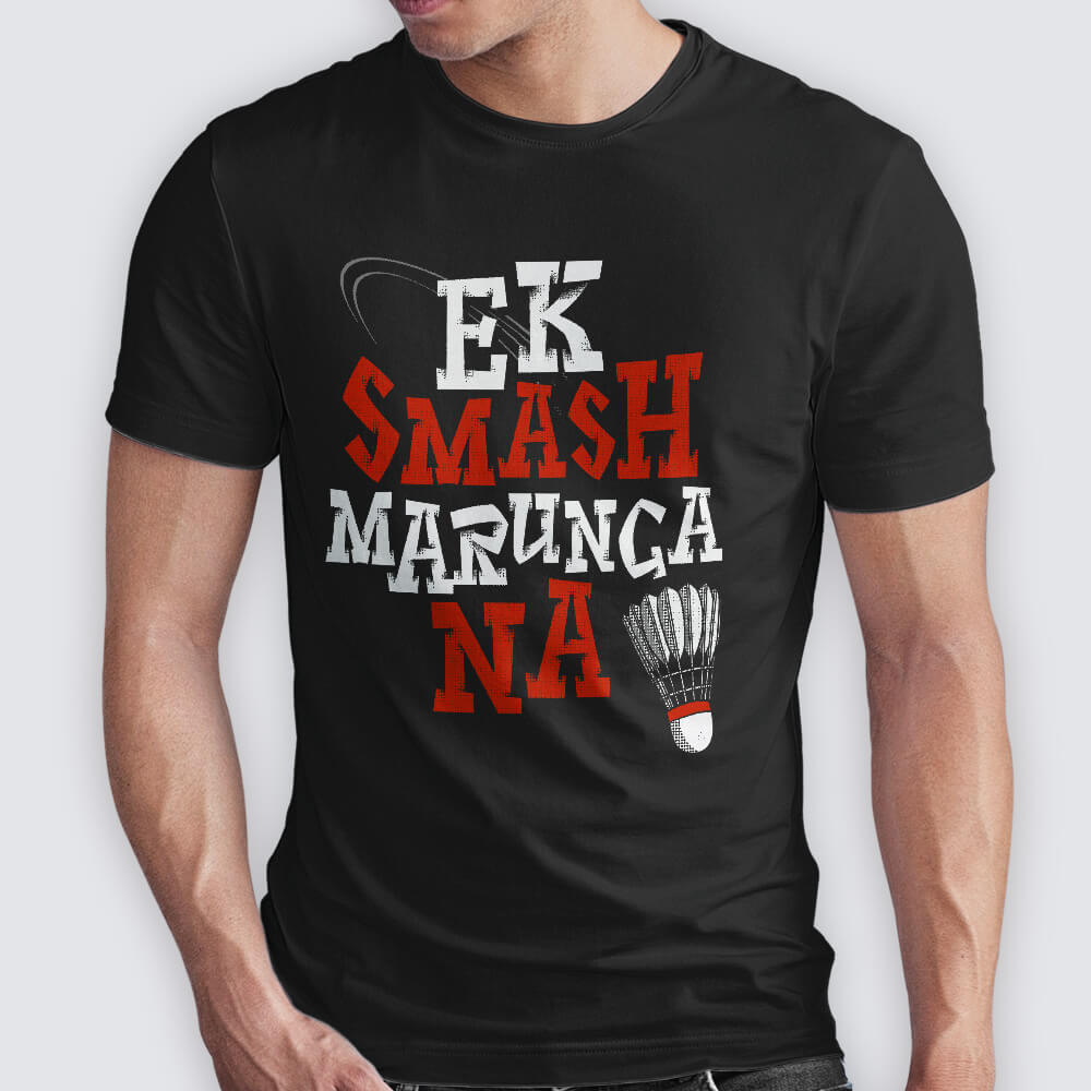 Unisex Badminton Smash Graphic Printed T-shirt | Badminton Athleisure