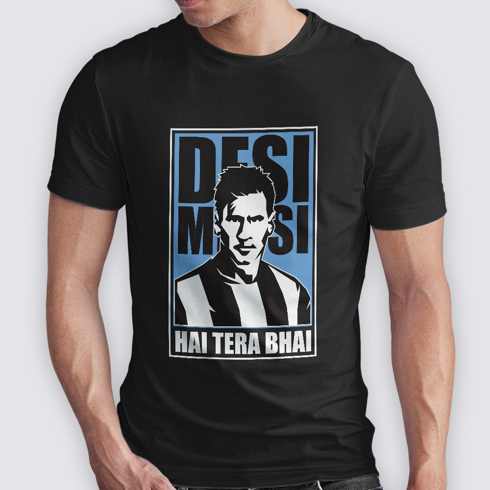 Unisex Desi Messi Graphic Printed T-shirt | Football Athleisure