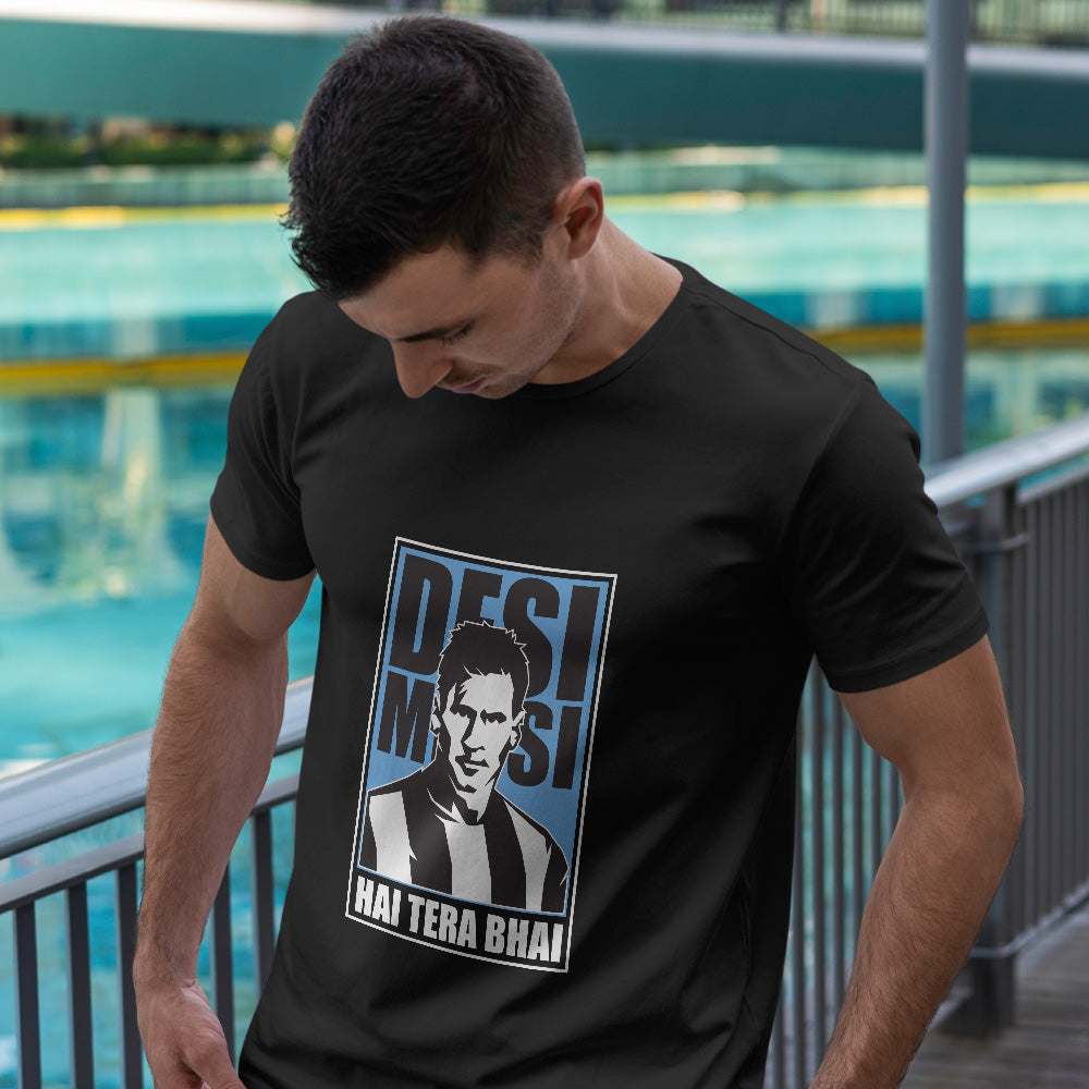 Unisex Desi Messi Graphic Printed T-shirt | Football Athleisure