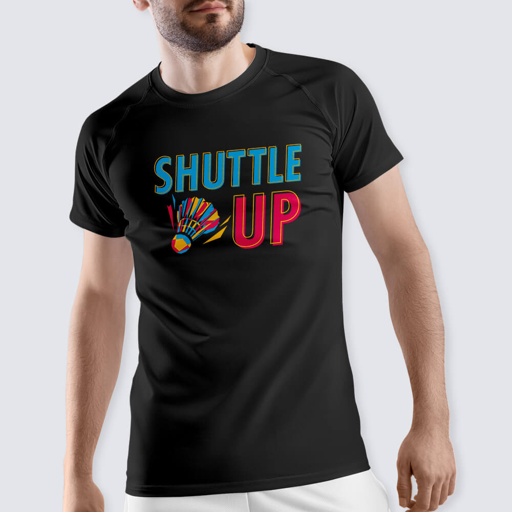 Unisex Shuttle Up Badminton Graphic Printed T-shirt | Badminton Athleisure
