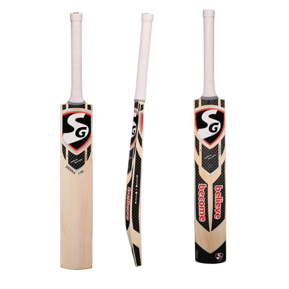 SG Sierra 150 Traditionally Shaped English Willow Cricket Bat (Leather Ball)