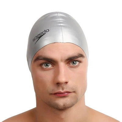 Speedo Flat Silicon Cap Silver