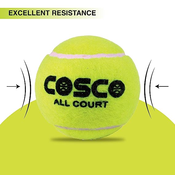 Cosco Rubber Tennis Ball (Multicolour) Standard Size