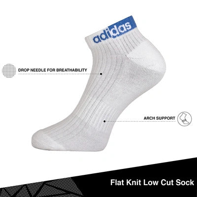 Adidas Men's Low Cut Cotton Blend Socks (Pack Of 3)