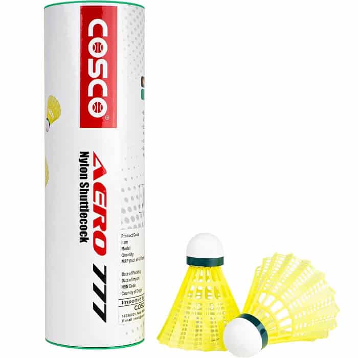 Cosco AERO 777 Nylon Badminton Shuttle Pack of 6