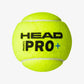 HEAD Pro+ Padel Balls (72 Balls)
