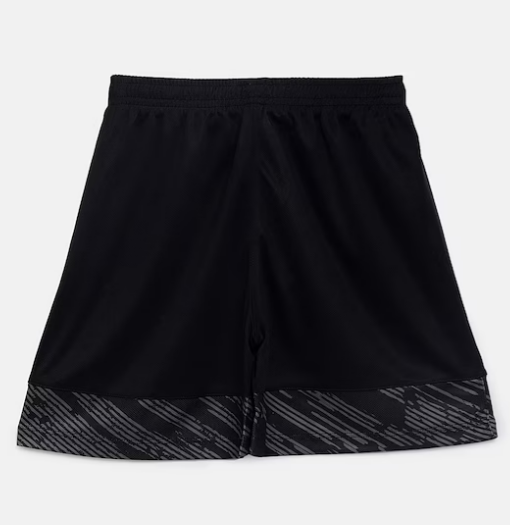 321 Sportswear Boys Black Solid Regular Fit Sports Shorts