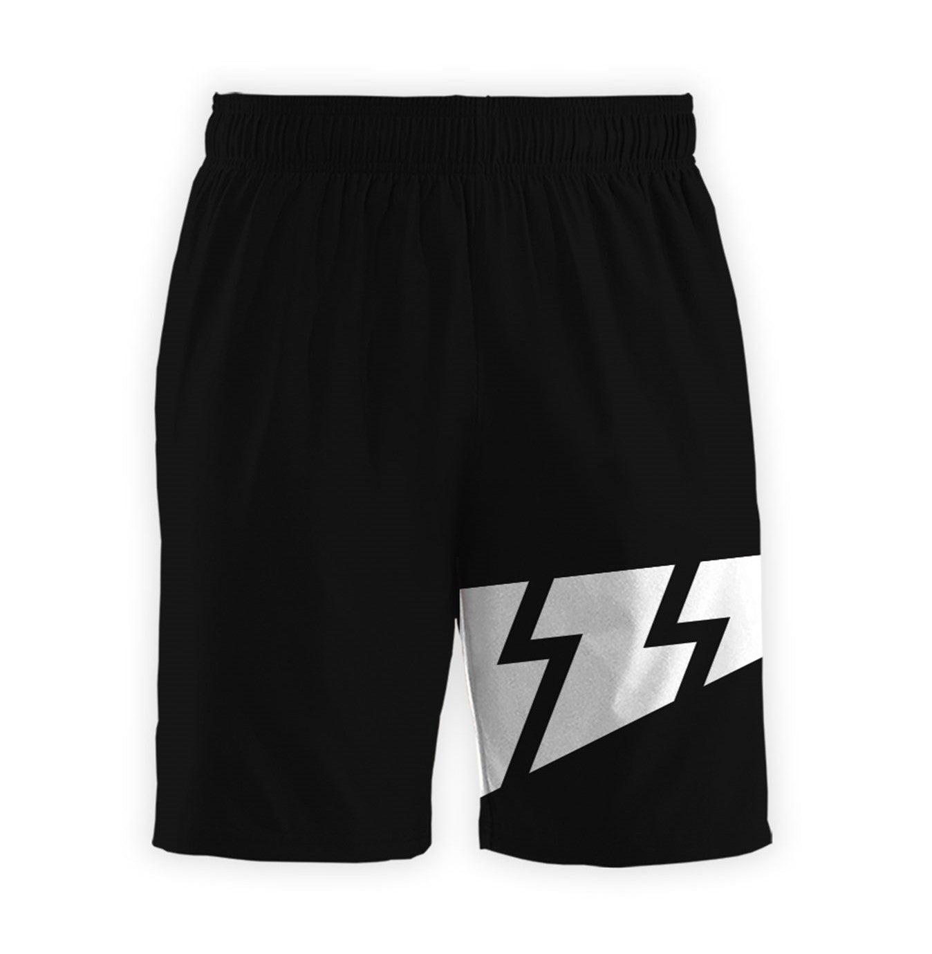 321 Sportswear Boys Black Printed Regular Fit Sports Shorts