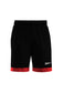 321 Sportswear Boys Border Black & Red Colourblocked Regular Fit Sports Shorts