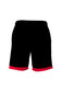 321 Sportswear Boys Border Black & Red Colourblocked Regular Fit Sports Shorts