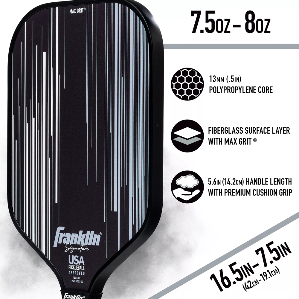 Franklin Signature Pro Pickleball Paddle Black  13 mm