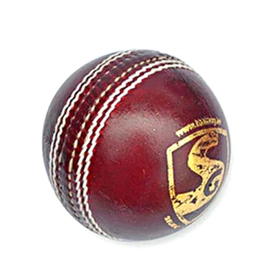 SG campus four piece leather cricket ball - red